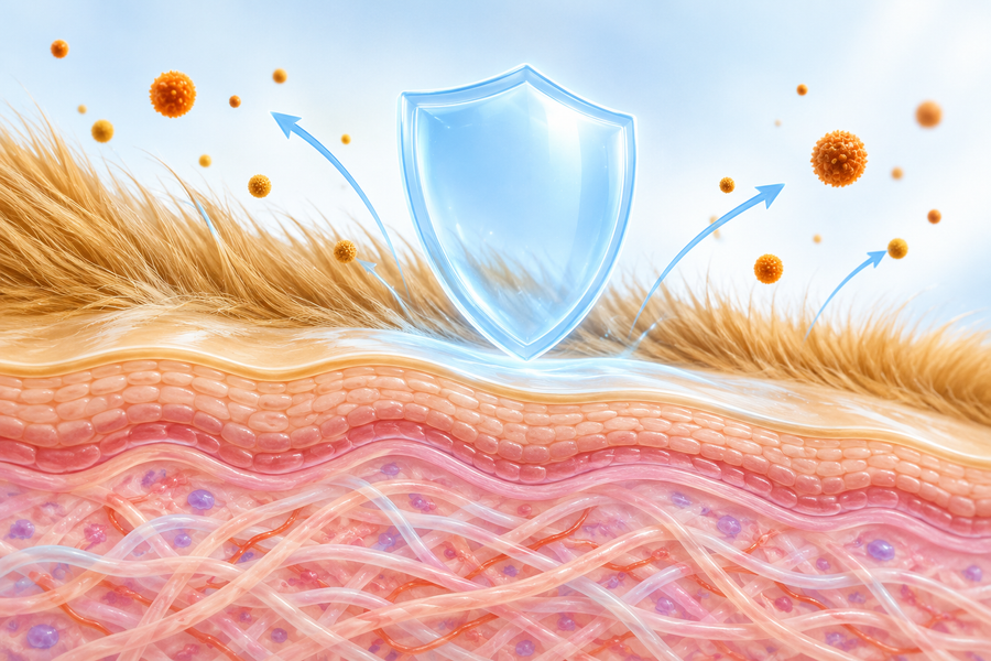 Your dog's skin has a barrier made of collagen